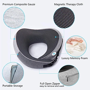 Factory Printed Adult Car Neck Seat Headrest Cervical Memory Foam Neck Support Travel Pillow