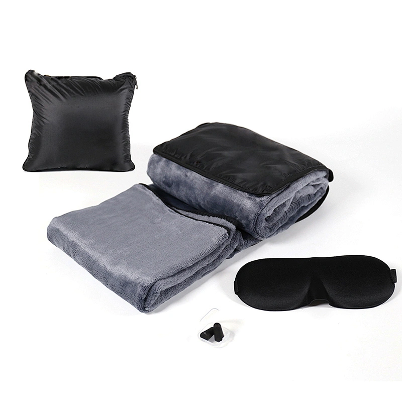 2020 Promotion Airplane Personalized Soft Fleece Folding Travel Blanket