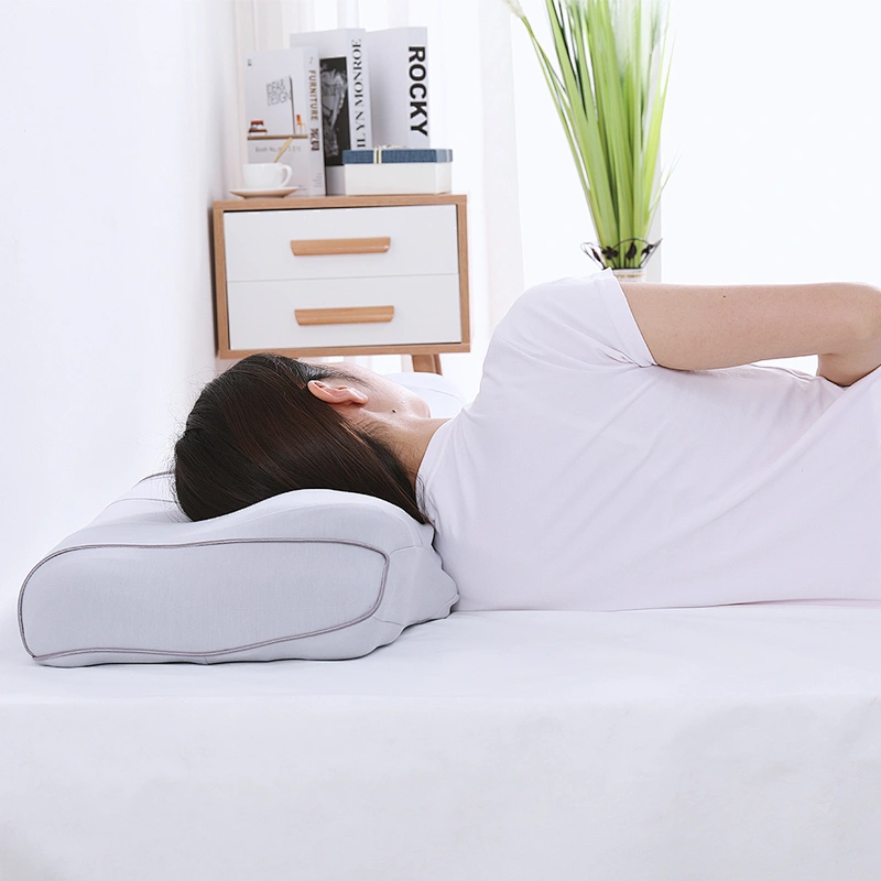 Factory OEM new design ergonomic cotton shredded chips memory foam bed sleep pillow
