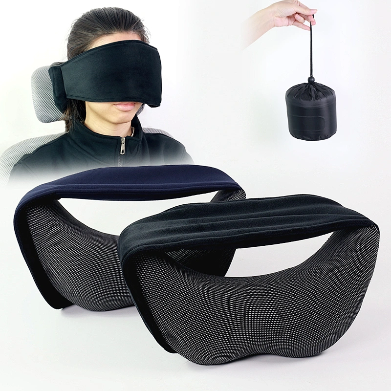 Office Car Airplane Neck Support Memory Foam Travel Pillow Scarf Eyeshade