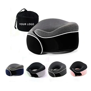 3D Eye Mask Earplugs Travel Bag Perfect Airplane Travel Kit and Memory foam travel neck U shape pillow for office chair