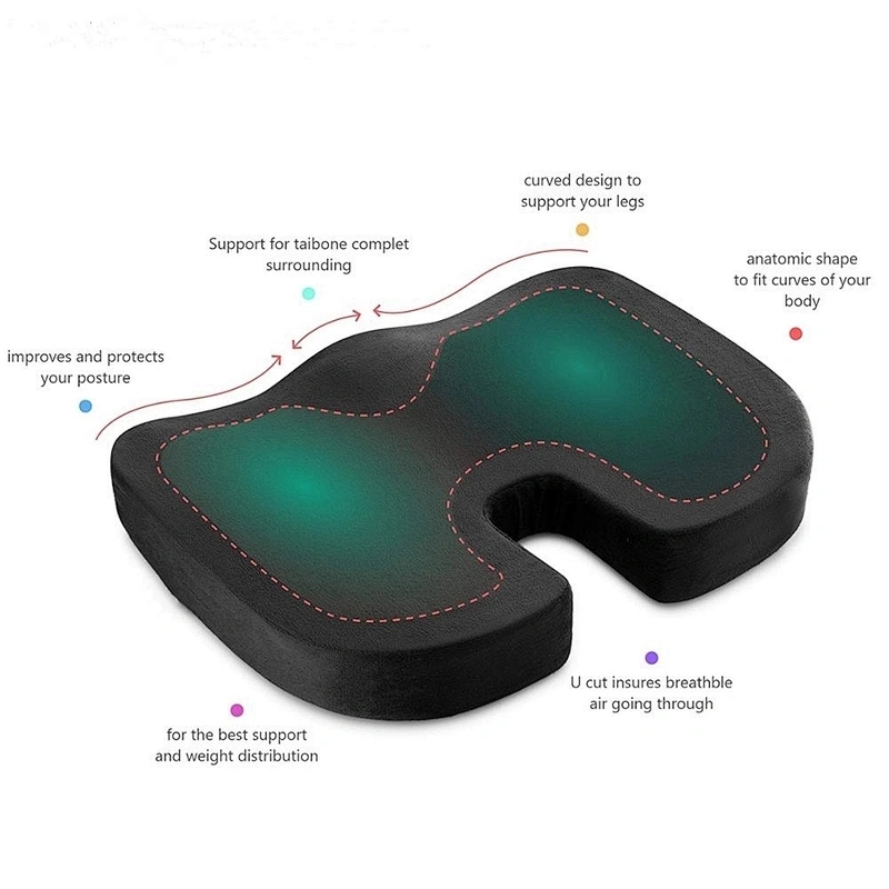 Promotion Pain Relief Office Chair Memory Foam Car Orthopedic Seat Cushions