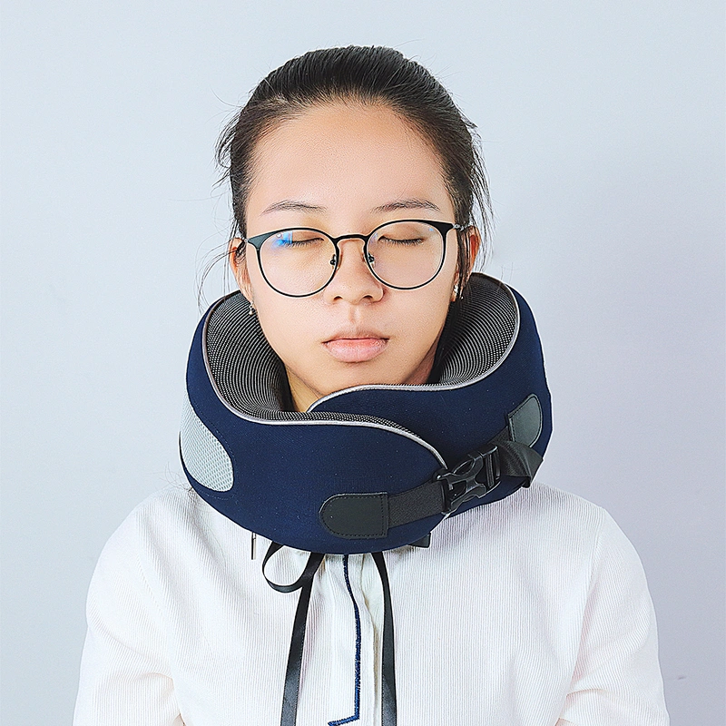 Portable Folding Adjustable Memory Foam Neck Pillow Pillow Support Travel kit 3 In 1