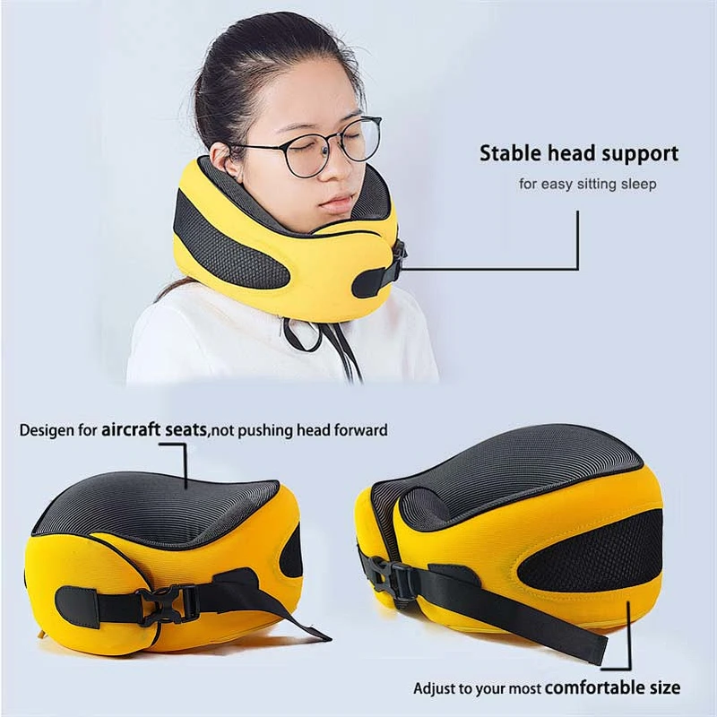 Travel Car U Shape Comfortable Full Neck Chin Support Washable Breathable Patent Pillow
