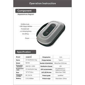 Small Carry EVA Bag Strong UV Light Sterilization Box Disinfection