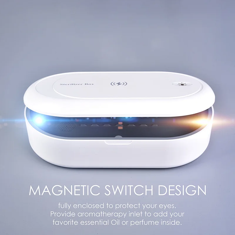 best selling  wireless charger uvc led  cell phone sterilizer box