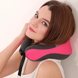 Super Soft Velour Luxury Firm Memory Foam Neck Support Cushion/travel pillow