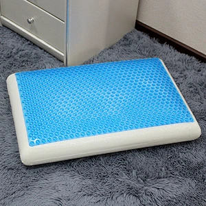 Promotion customized neck support breathable cooling gel memory foam pillow