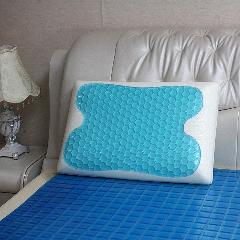 Promotion customized neck support breathable cooling gel memory foam pillow