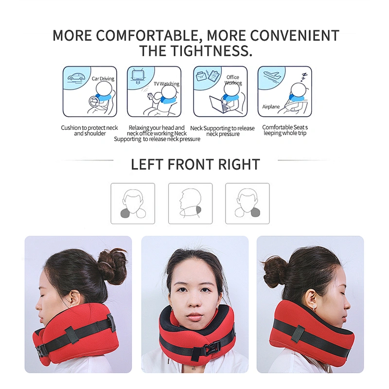 Portable Folding Adjustable Memory Foam Neck Pillow Pillow Support Travel kit 3 In 1