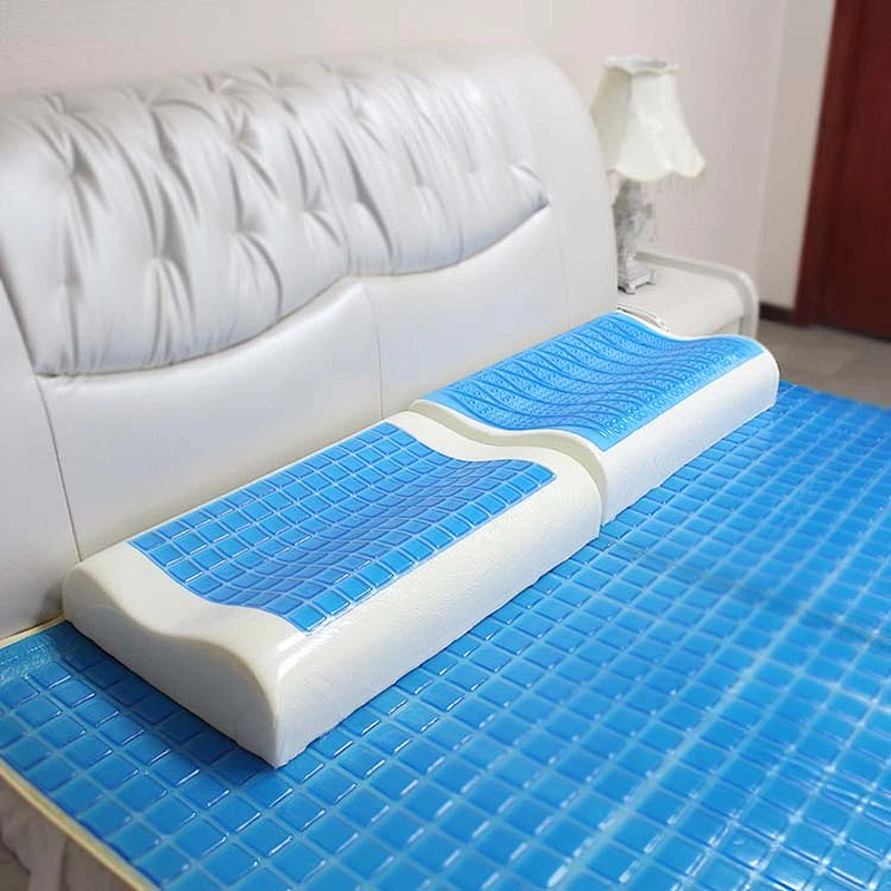 Promotion Visco Orthopedic Silica Memory Foam Contour Ice Cool Comfort Gel Pillows