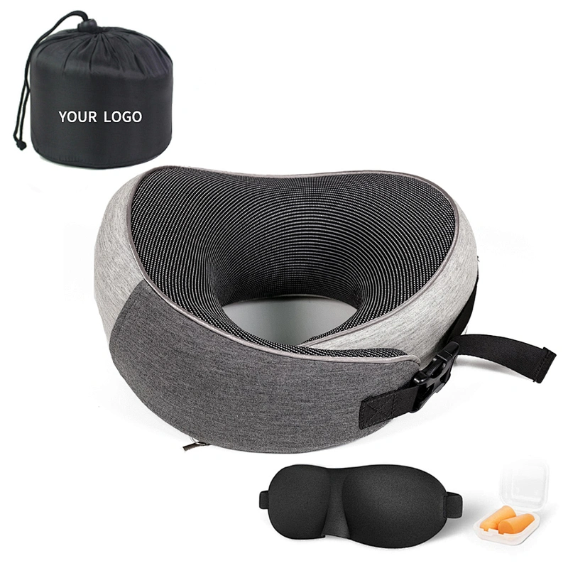 Custom Design Inflatable Cushion Foldable Airplane Pillow Travel Pillow Scarf