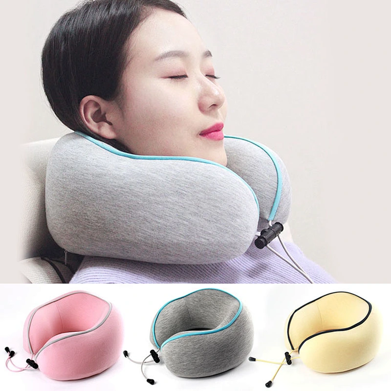 Easy Carrying Folding Travel Set Full Support Best Neck Pillow Eye Mask