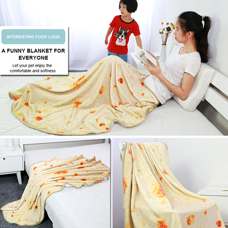 Promotion Airplane Personalized Soft Fleece Folding Travel Blanket Mexican chicken cake blanket