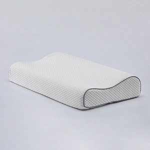 Customized Label High Neck Support Solid Memory Foam Bamboo Pillow For Bed Rest