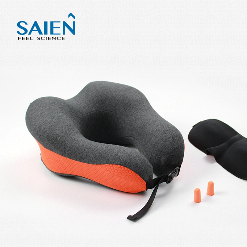Super Soft Velour Luxury Firm Memory Foam Neck Support Cushion/travel pillow