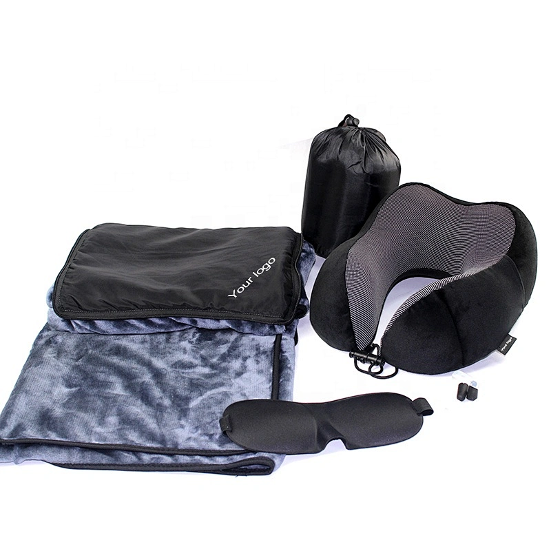 2020 Promotion Airplane Personalized Soft Fleece Folding Travel Blanket