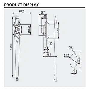 Zinc alloy cabinet door handle  lock