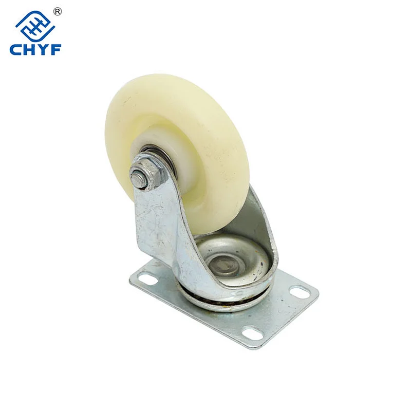 Fixed plastic caster of switchgear handcart