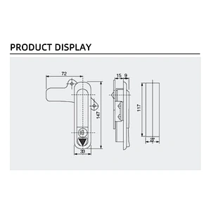 Lock handle zine casting plating handle lock for outdoor enclosure door handle