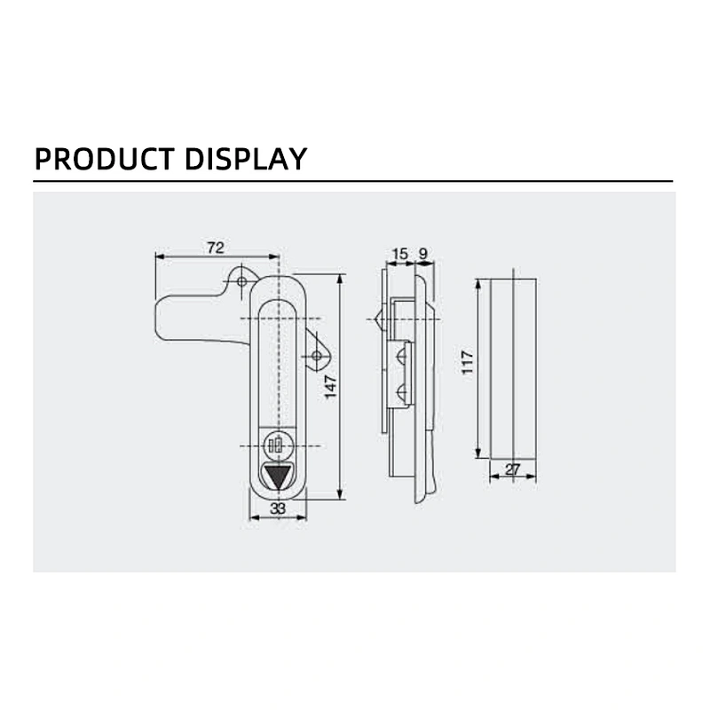 Lock handle zine casting plating handle lock for outdoor enclosure door handle