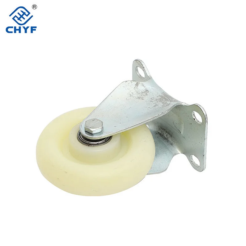 Fixed plastic caster of switchgear handcart