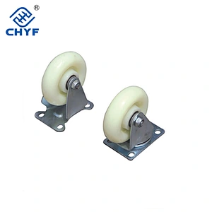 Fixed plastic caster of switchgear handcart