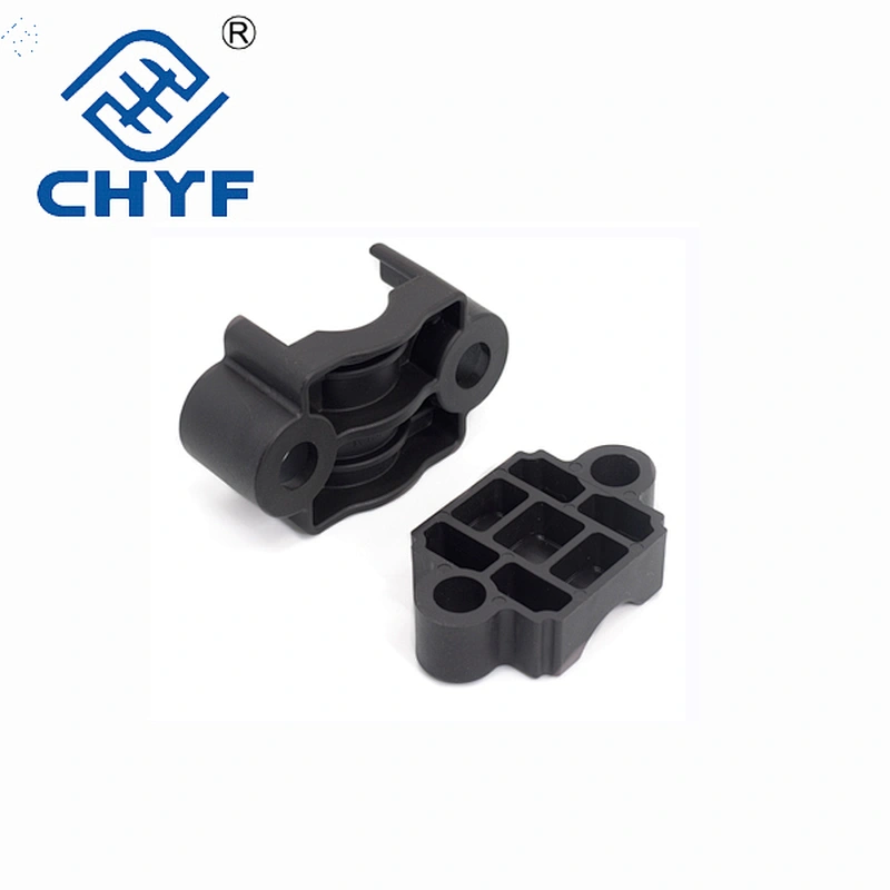 Plastic cable clamps made of insulating material