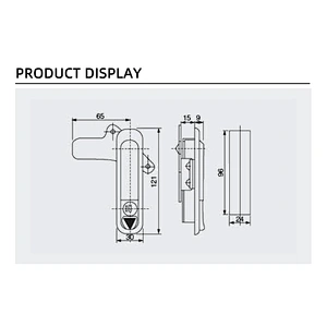 Distribution cabinet door handle lock Panel lock