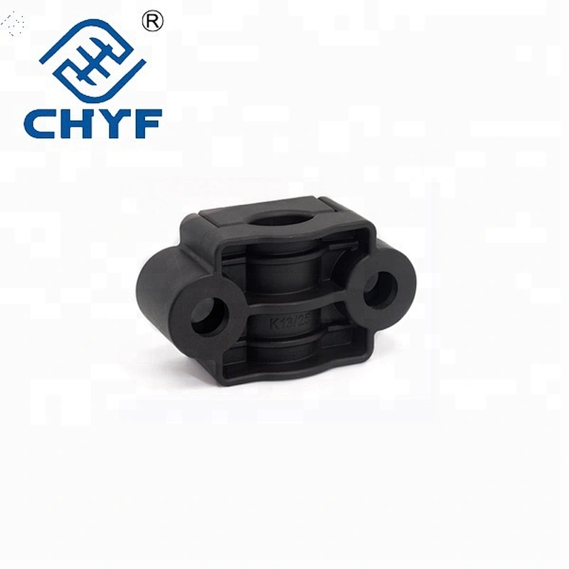 Plastic cable clamps made of insulating material