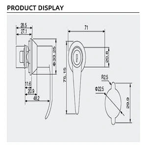 die-casting metal cabinet lock handle swing handle lock cabinet handle lock