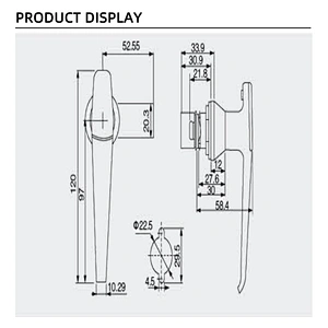 Zinc die-casting door handle lock Door lock of door handle