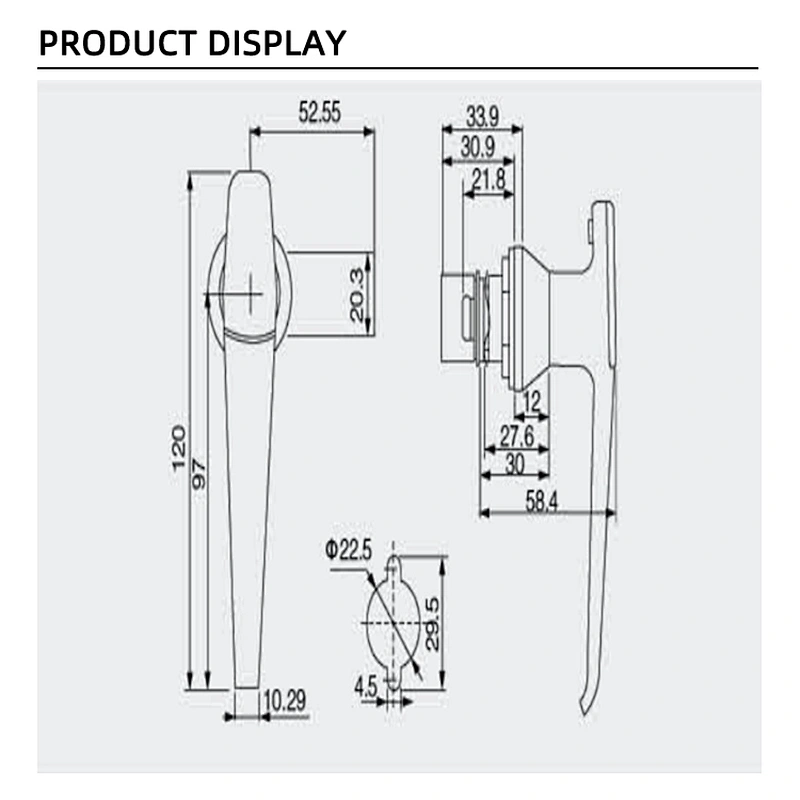Zinc die-casting door handle lock Door lock of door handle