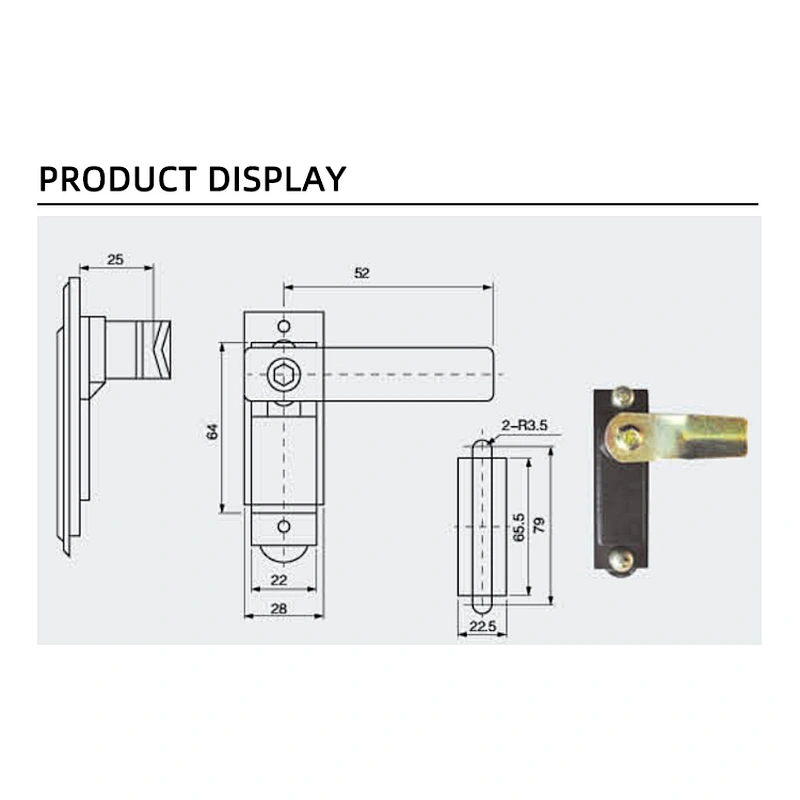 Stainless steel lock  Stainless steel handle lock Panel lock
