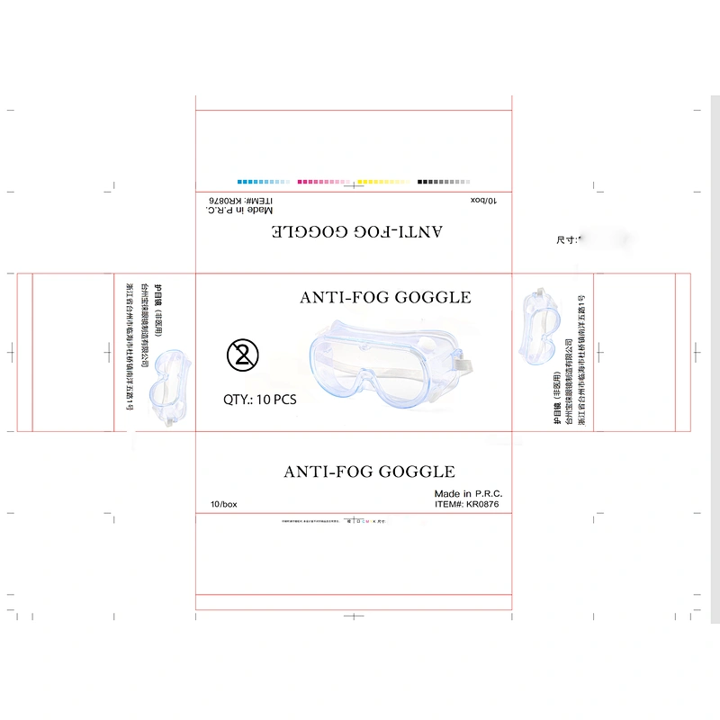safty goggles with band anti fog protective goggles