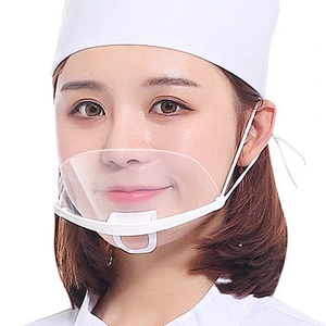 transparent clear protection plastic visors isolationmask anti-fog anti-spray face mouthmask