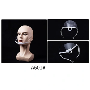 transparent clear protection plastic visors isolationmask anti-fog anti-spray face mouthmask