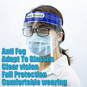 in stock anti-fog anti-spray transparent face shield for personal protection