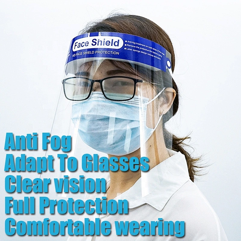 in stock anti-fog anti-spray transparent face shield for personal protection