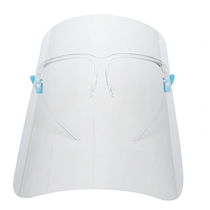 medical face shield mask transparent clear protection plastic visors isolation anti fog anti-spray with shield eye ophthalmic glasses CE FDA