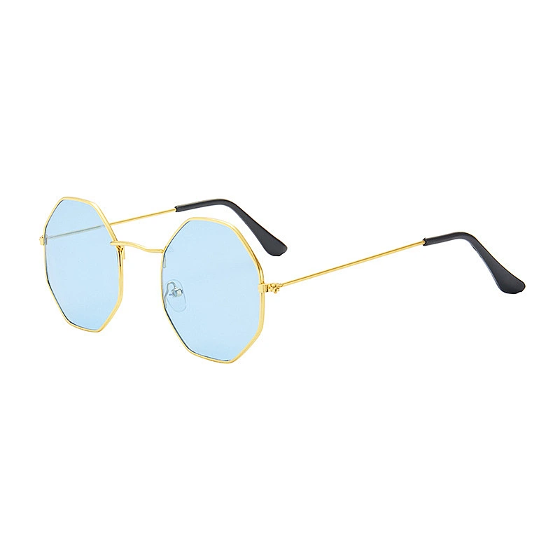 2021 newest fashion trendy metal frame polygon sunglasses women men eyewear shade vintage sun glasses wholesale custom goggles
