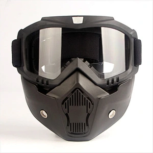 Fashion face shield mask border new Motorcycle retro riding safety face shield dust-proof half helmet face shield
