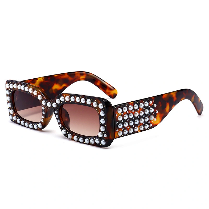 Foreign trade cross-border hot style sunglasses diamond sunglasses women street shooting square sunglasses