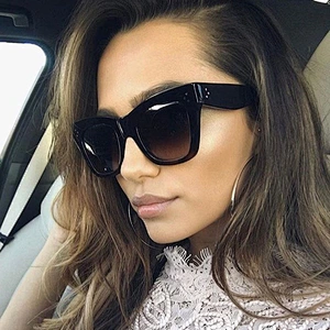 Anti UV 2021 newest fashion stud big eye frame sunglasses women men eyewear shade vintage sun glasses wholesale custom goggles