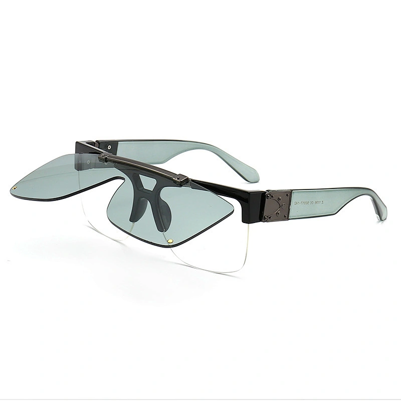 2021 newest fashion modern retro flip up sunglasses women men eyewear shade vintage sun glasses wholesale custom goggles