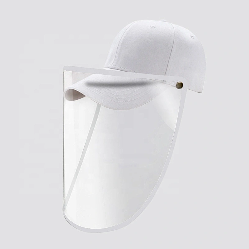 Best Face Shield Face Coverings Reusable Clear FaceShield With Hat Pure Black White Red Hat With Transparent Face Sheild