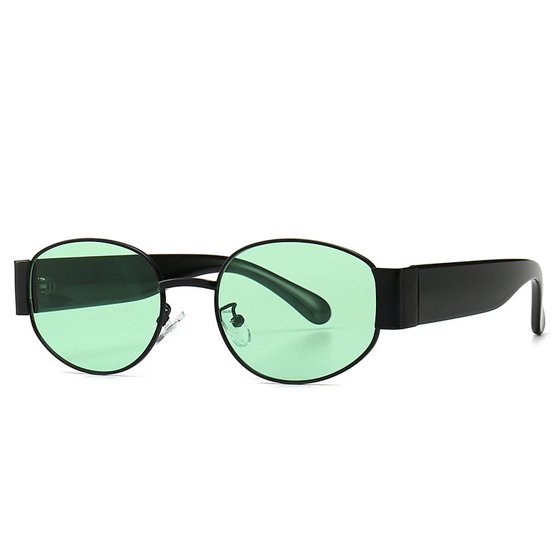 New oval small frame hipster hip-hop sunglasses bungee glasses celebrity the same style street shooting female sunglasses male