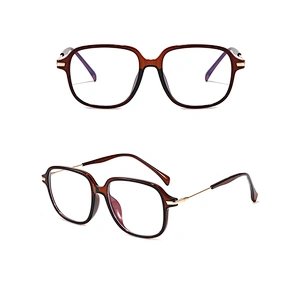 New TR90 flat light anti-blue light metal color optical frame couple style square fashion glasses high quality optical frames