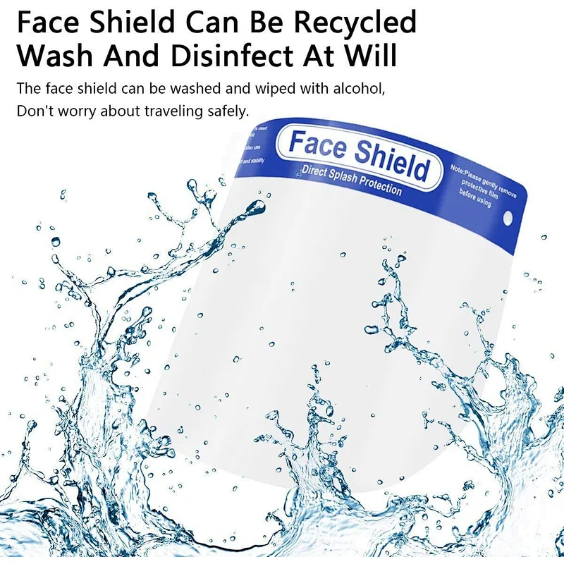 safety pet plastic protective transparent clear full foam faceshield face shield mask visor with sponge stick for philippines