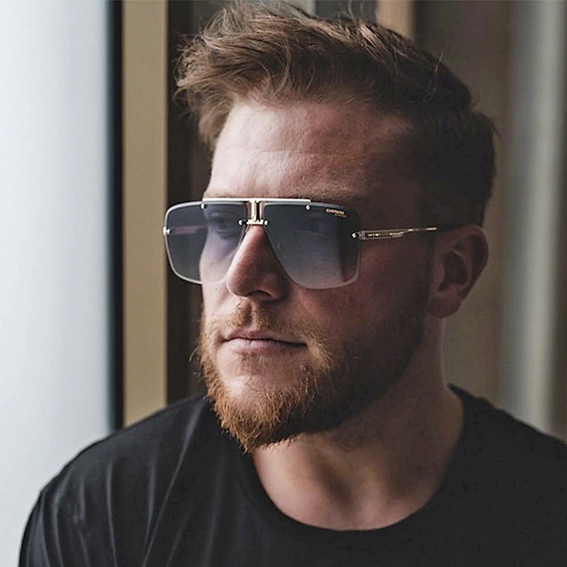 2021 newest fashion square metal frame trendy rimless sunglasses women men eyewear shade sun glasses wholesale custom goggles